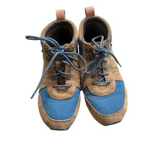 Teva Woman Highside 84 Mid Tan and Blue Sneakers size 7.5